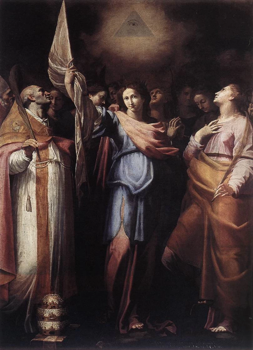 Sant'Orsola e le sue compagne con papa Ciriaco e Santa Caterina d'Alessandria - Basilica di San Marco, Roma